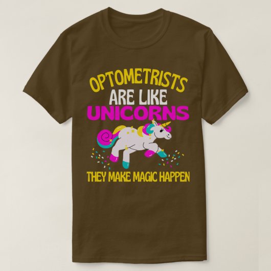 Optometrist Unicorn Magische Optometrie T-shirt (Design voorkant)