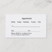 Optometrist unieke Visitekaartjes Afsprakenkaartje (Achterkant)