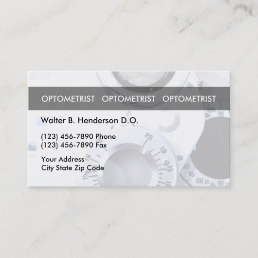Optometrist unieke Visitekaartjes Afsprakenkaartje (Voorkant)