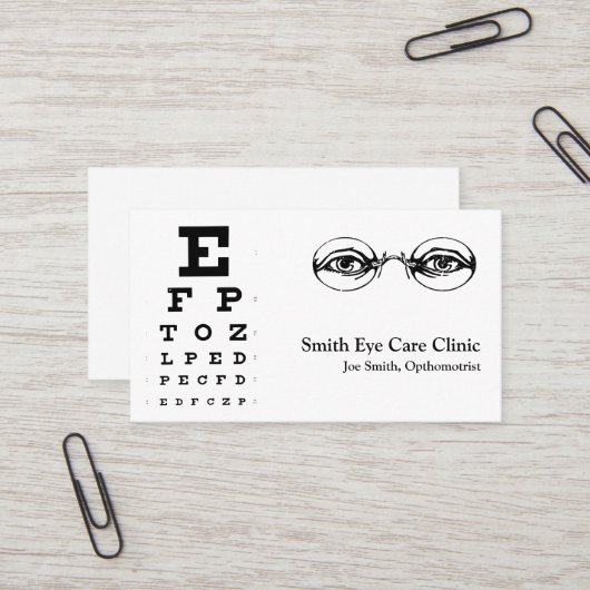 Optometrist Visitekaartje (Voorkant / Achterkant in situ)