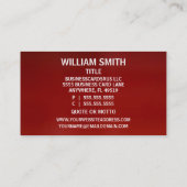 Optometrist Visitekaartje (Achterkant)