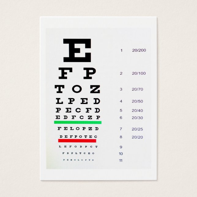 optometrist visitekaartjes (Voorkant)