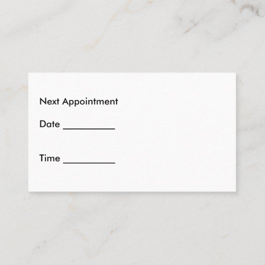 Optometrist Visitekaartjes Afsprakenkaartje (Achterkant)