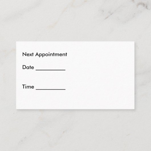 Optometrist Visitekaartjes Afsprakenkaartje (Achterkant)