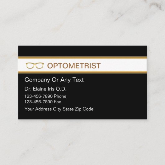 Optometrist Visitekaartjes Afsprakenkaartje (Voorkant)