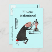 Optometrist voor briefkaart Retro "I" Care Profess (Voorkant / Achterkant)