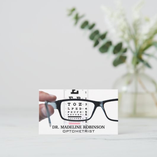 Optometrist | Voorgeschreven bril | Oogexamen Appo Afsprakenkaartje (Staand voorkant)