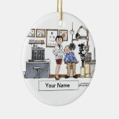 Optometrist - Vrouw Keramisch Ornament (Rechts)