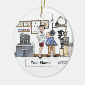 Optometrist - Vrouw Keramisch Ornament (Links)