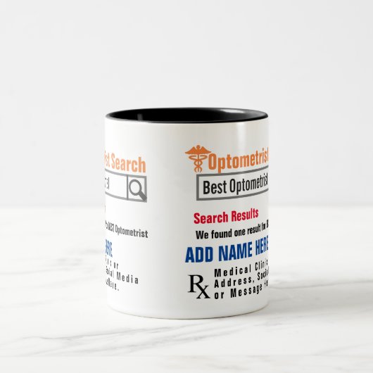 Optometrist Zoeken Cadeau Mok (Center)