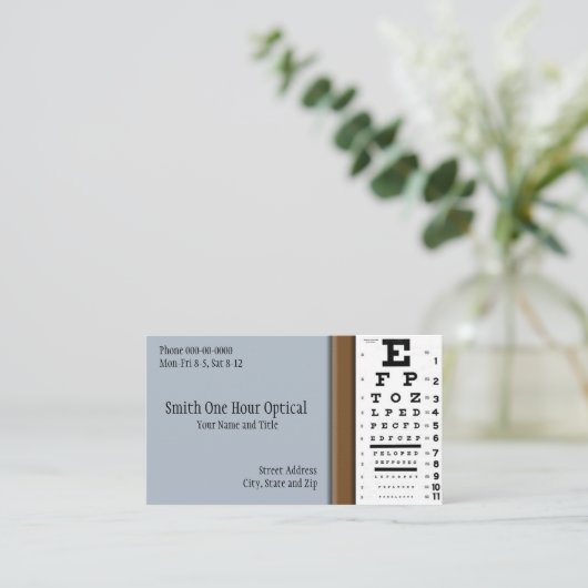 Optometristen Visitekaartje (Staand voorkant)