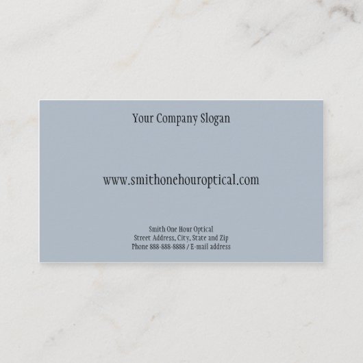 Optometristen Visitekaartje (Achterkant)