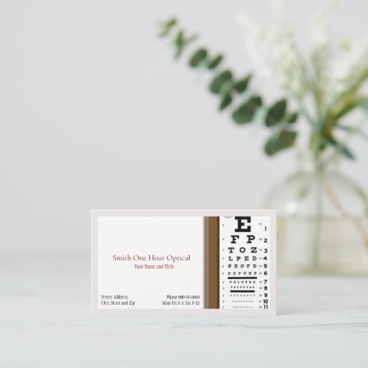 Optometristen Visitekaartje (Staand voorkant)
