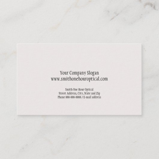 Optometristen Visitekaartje (Achterkant)