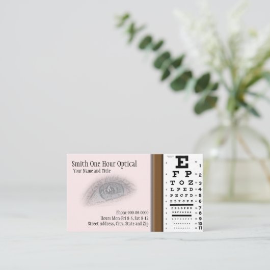 Optometristen Visitekaartje (Staand voorkant)