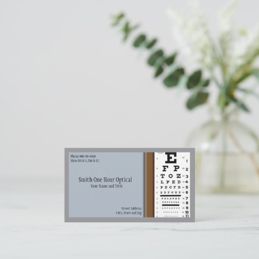 Optometristen Visitekaartje (Staand voorkant)