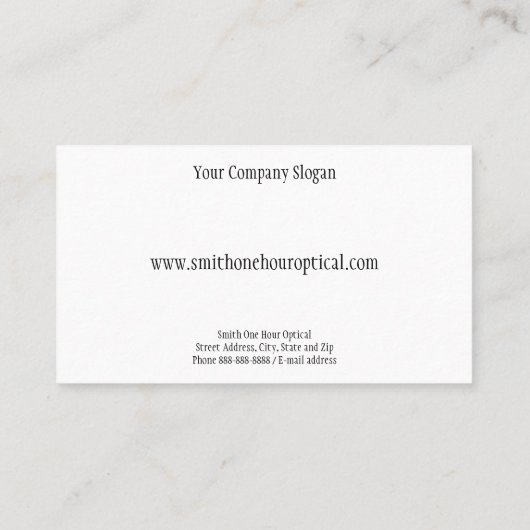 Optometristen Visitekaartje (Achterkant)