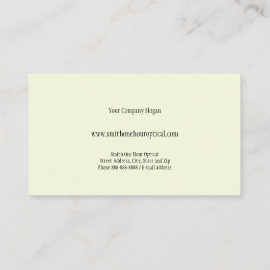 Optometristen Visitekaartje (Achterkant)