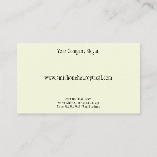 Optometristen Visitekaartje (Achterkant)