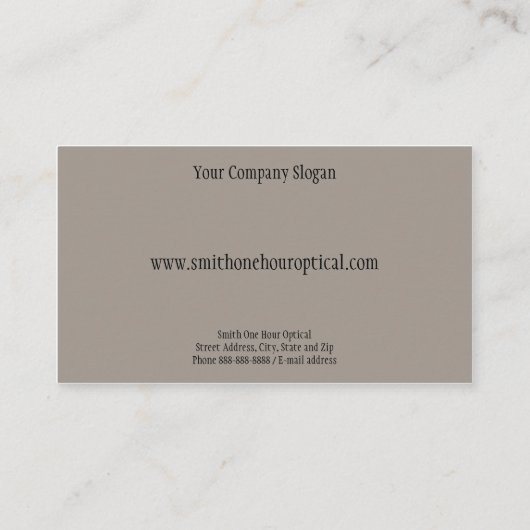 Optometristen Visitekaartje (Achterkant)