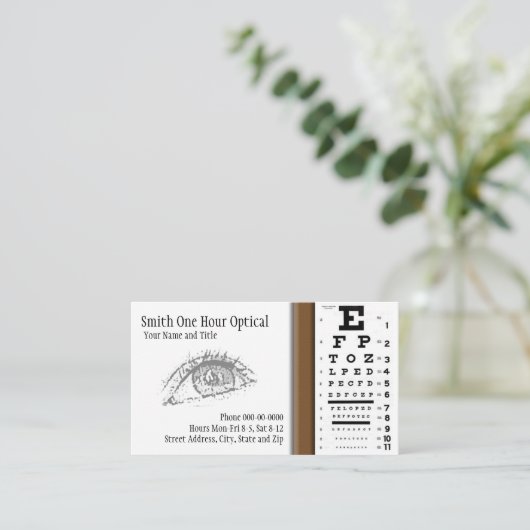 Optometristen Visitekaartje (Staand voorkant)
