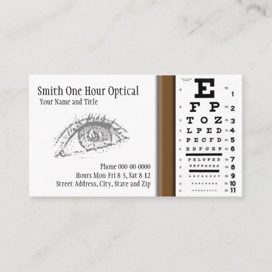 Optometristen Visitekaartje (Voorkant)