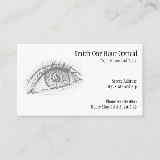 Optometristen Visitekaartje (Voorkant)