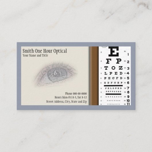 Optometristen Visitekaartje (Voorkant)