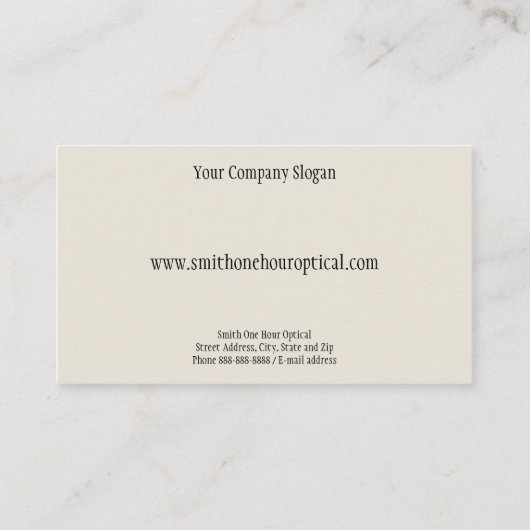 Optometristen Visitekaartje (Achterkant)