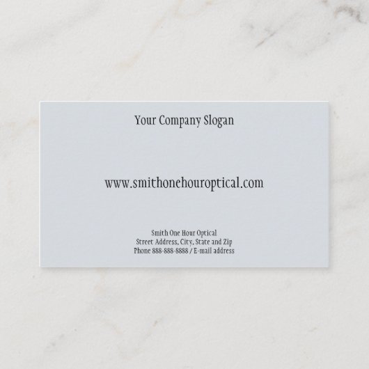 Optometristen Visitekaartje (Achterkant)