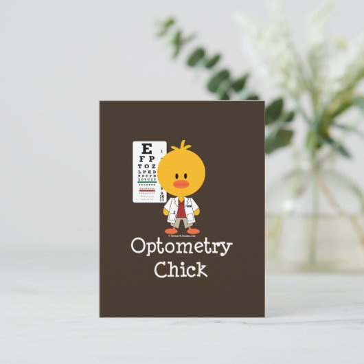 Optometry Chick Briefkaart (Staand voorkant)