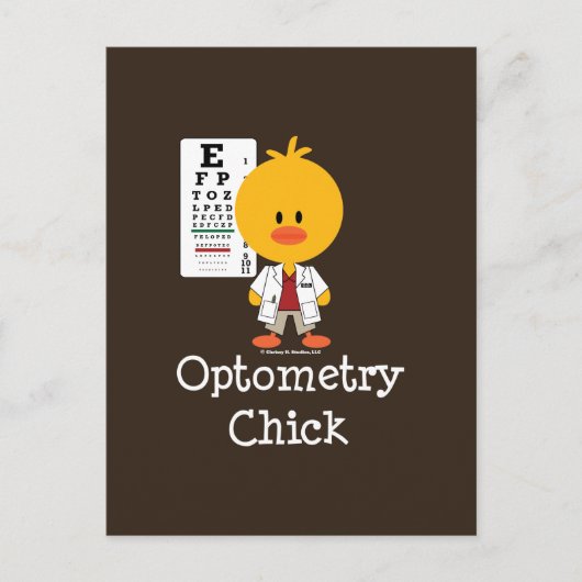 Optometry Chick Briefkaart (Voorkant)