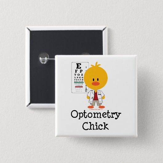 Optometry Chick Button (Voorkant /achterkant)