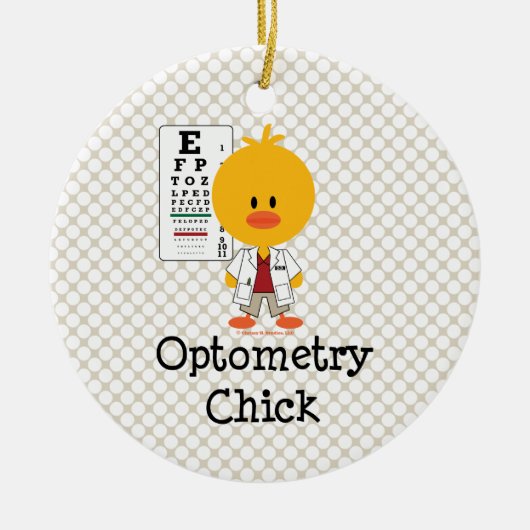 Optometry Chick Ornament (Voorkant)