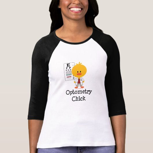 Optometry Chick Raglan T shirt (Voorkant)