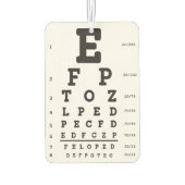 Optometry Eye Chart Air Freshener Luchtverfrisser (Achterkant)