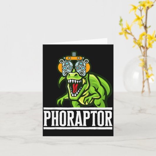 Optometry Machine Phoropter Funny Optometrist Phor Kaart (Gele Bloem)