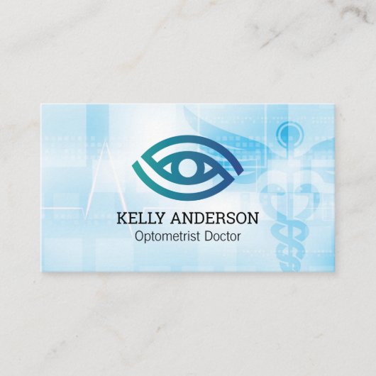 Optometry Stylized Eye Logo | Medical Doctor Visitekaartje (Voorkant)