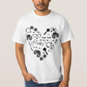 Optometry Symbols Heart Eyeglasses Spectacles Opti T-shirt (Voorkant)