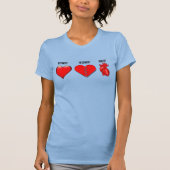Optomist, Pessimist en Realist Hart T-shirt (Voorkant)