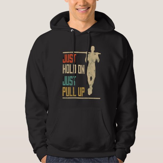 Optrekken, gewoon vasthouden, optrekken, fitness hoodie (Voorkant)