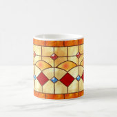 Optrekstijl Tiffany faux mok van gekleurd glas (Center)