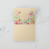 Opulence Gold Floral Hummingbird Bedankkaart (Binnen)