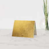 Opulence Gold Floral Hummingbird Bedankkaart (Achterkant)