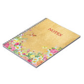 Opulence Gold Floral Hummingbird Notitieboek (Linkerzijde)