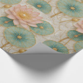 Opulence Pink & Green Floral Wrapping Paper Cadeaupapier (Hoek)