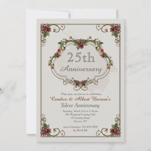 Opulence-uitnodiging Kaart (Voorkant)