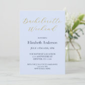 Opulent Blue Bachelorette Party Kaart (Staand voorkant)