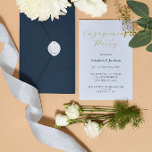 Opulent Blue Engagement Party Folie Uitnodiging