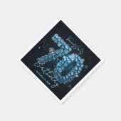 Opulent Elegant Teal Blue Diamonds 70th Birthday Servet (Hoek)